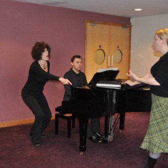 Working with singers of Co-opera Company, 2012